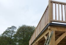 Oak Frame Balcony with Handrail Oak Frame Balcony with Handrail