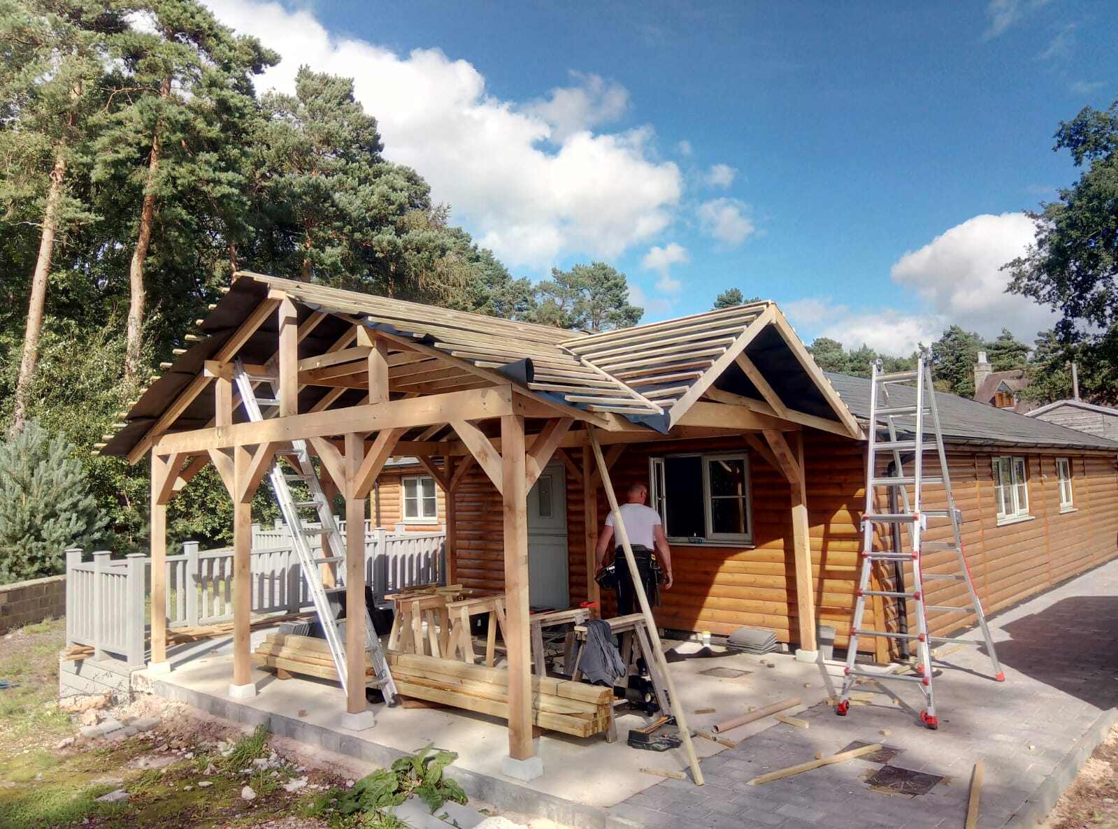 Timber frame carport