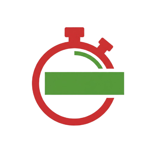 Stopwatch and timber beam icon representing the 3-week fast track design and delivery service.